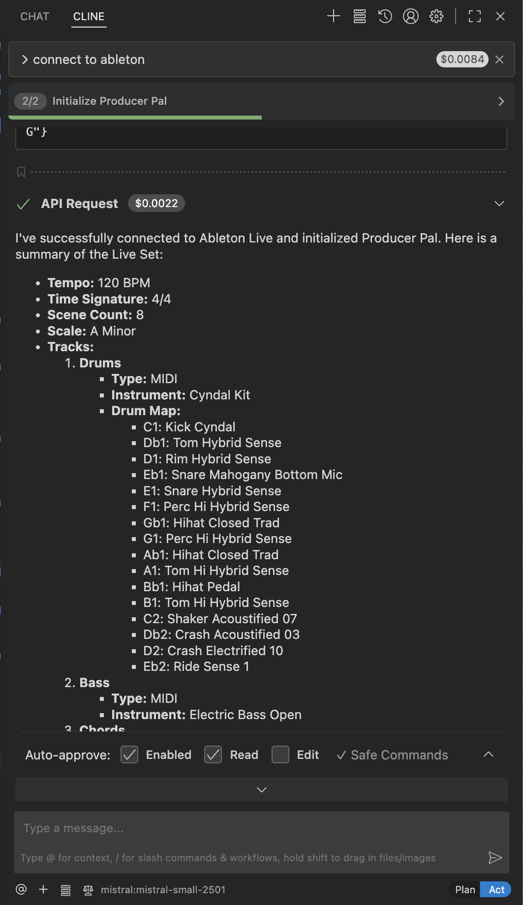 Using Producer Pal with Cline
