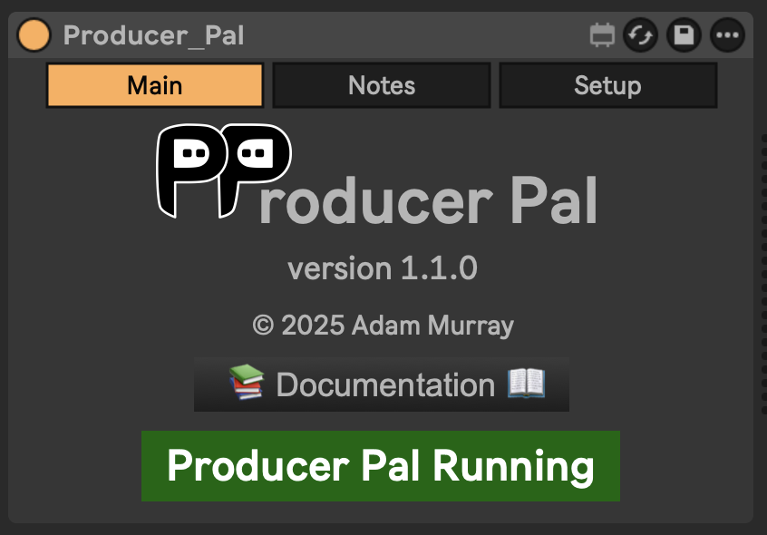 Producer Pal device running in Ableton Live