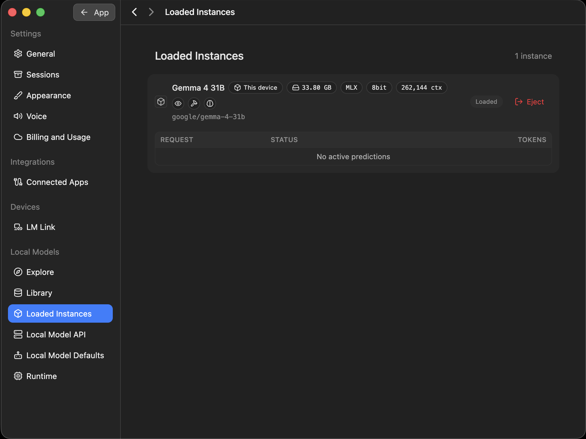 A loaded model instance in Bionic