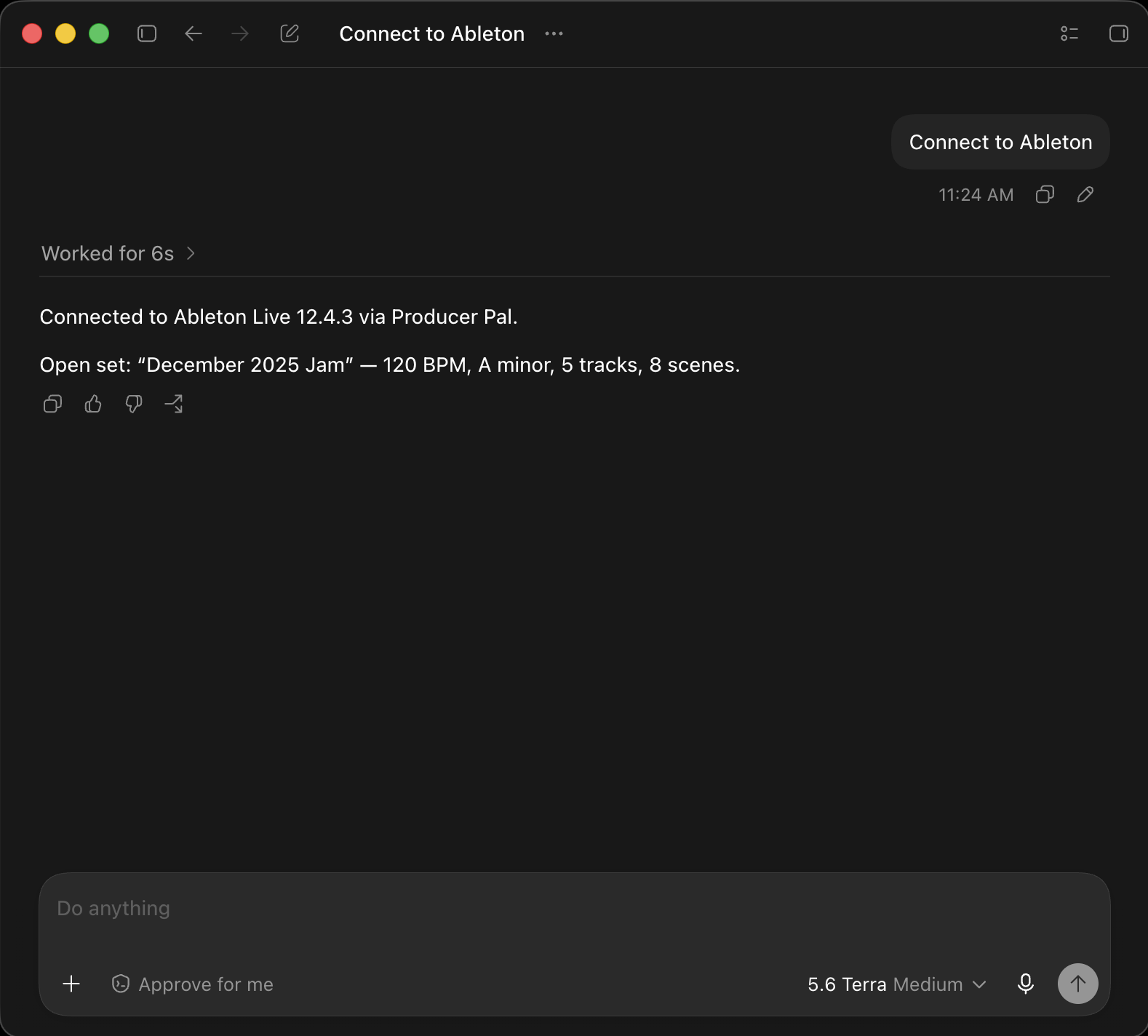 ChatGPT app successfully connected to Producer Pal
