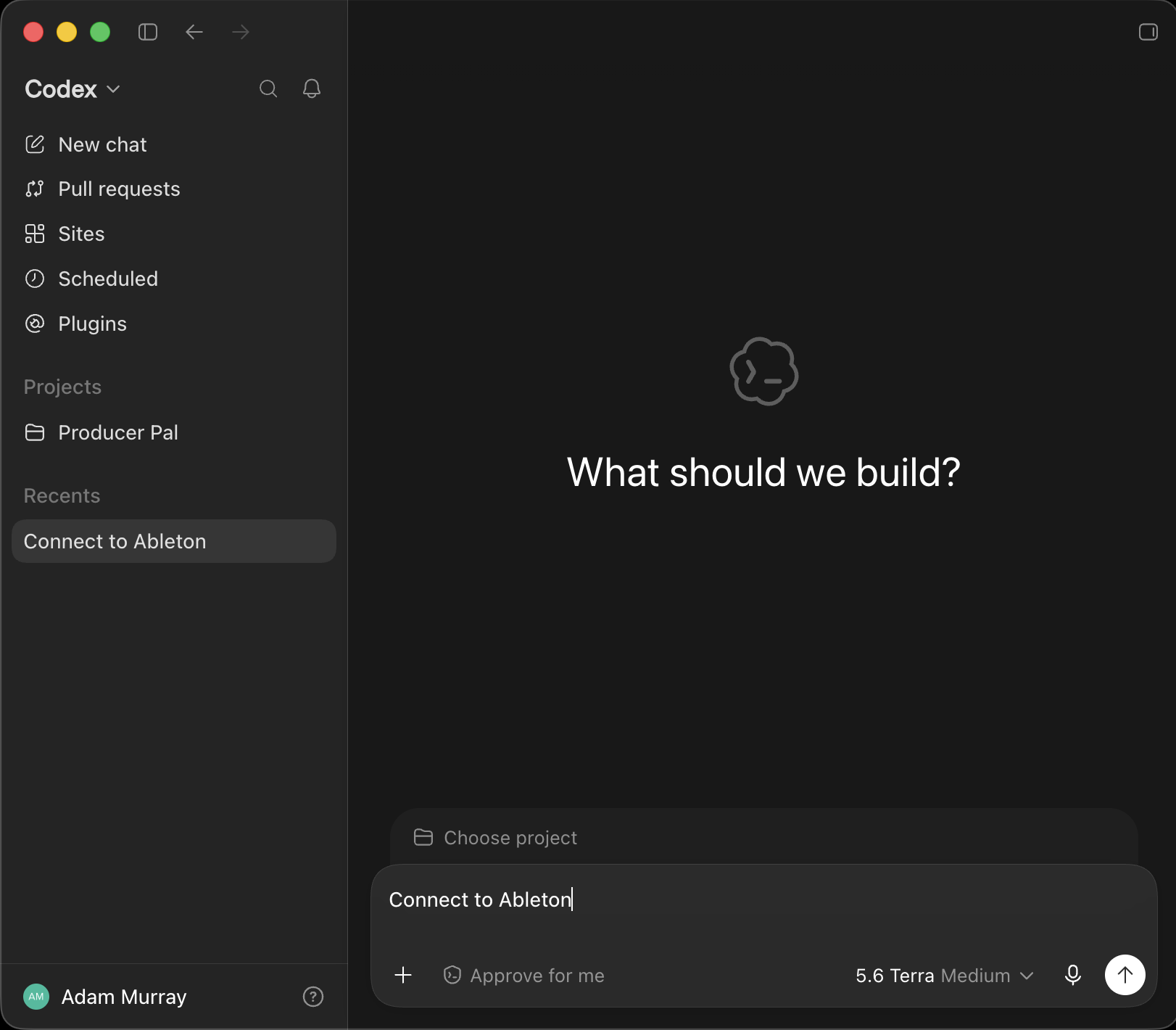 Starting a conversation in the ChatGPT app