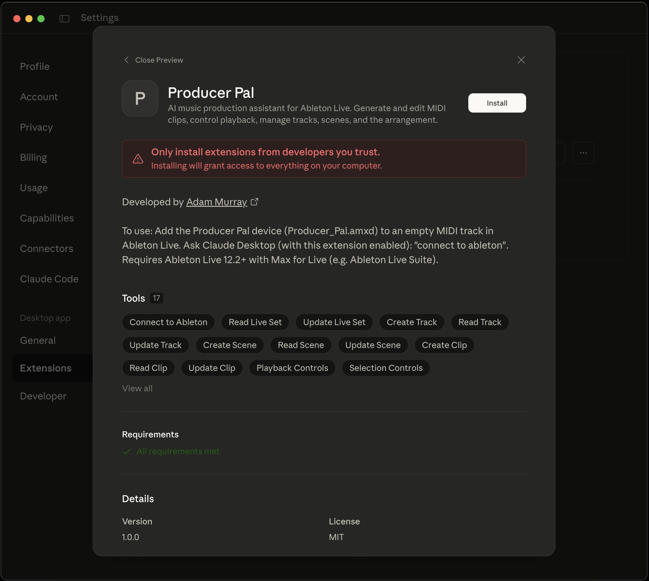 Install in Claude Desktop, part 2